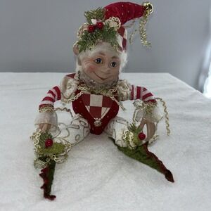 Mark Roberts Limited Edition Santa Elf Fairy Jester 13" Poseable Pixie Doll